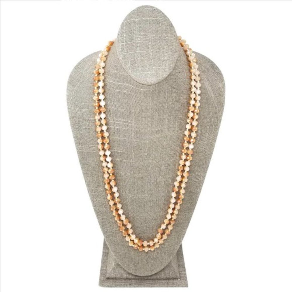 Gold Glass Bead Necklace